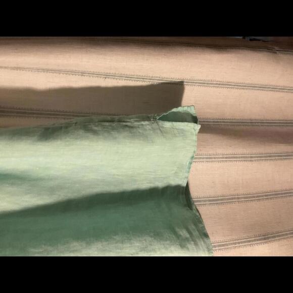 Talbot's Sleeveless Green V Neck Linen Blouse Size Large - Picture 5 of 8